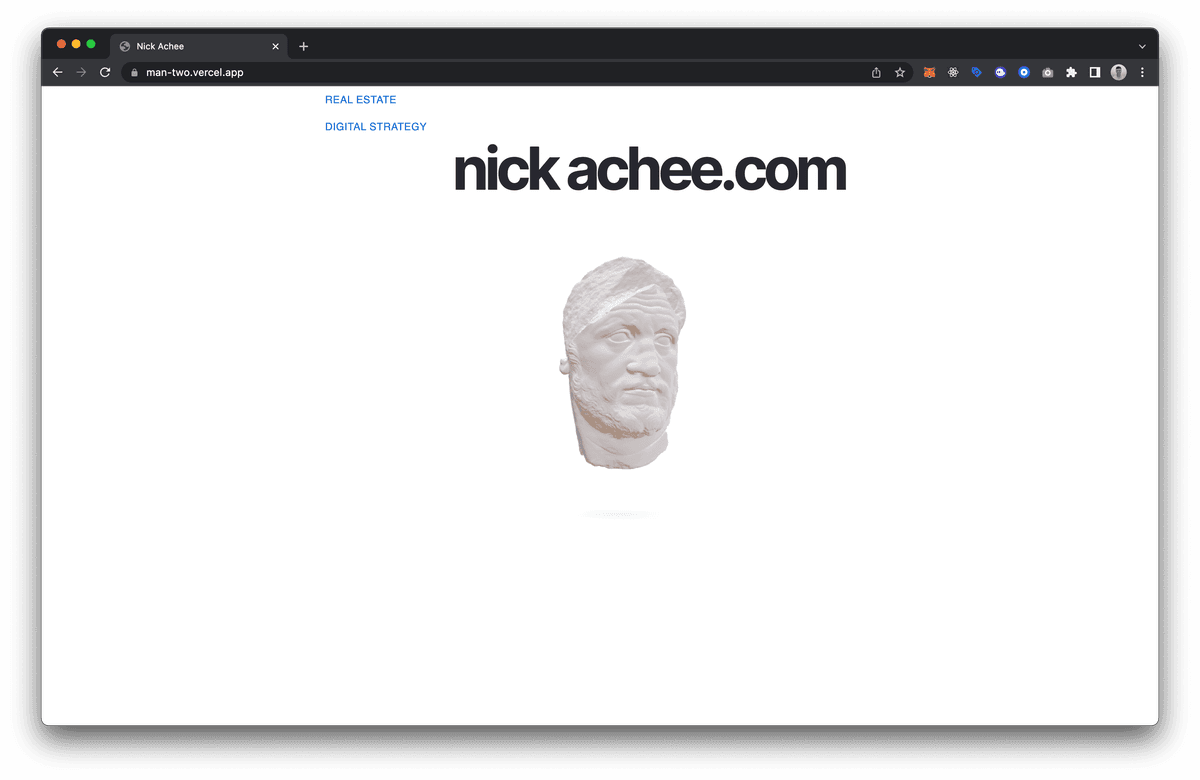 Blender Model on React Three Fiber Canvas